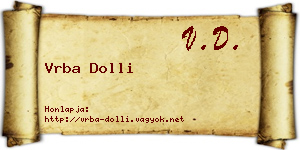 Vrba Dolli névjegykártya